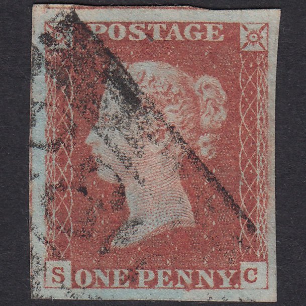 GB QV 1841 1d Plate 73 SG8-B1(1) SC FU 4 Good To Huge Margins Perth 280