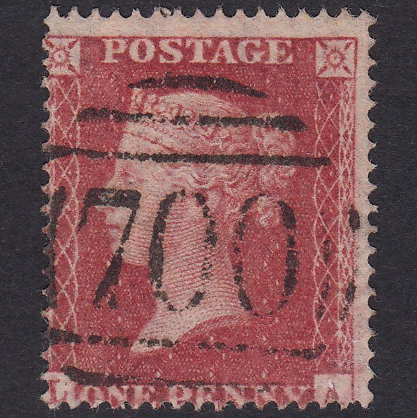 GB QV 1857 1d Rose-Red Plate 60 SG36-C11 LA VFU Sheffield 700
