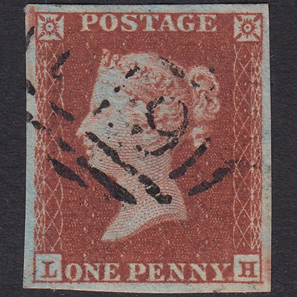 GB QV 1841 1d Red-Brown Plate 138 SG8-B2(1) LH VFU 4 Good Margins