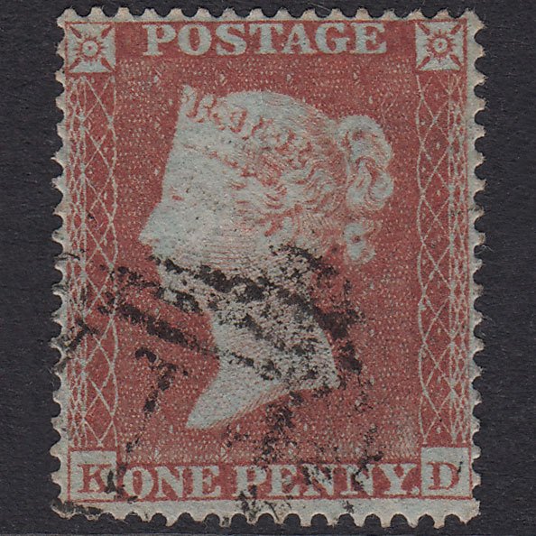 GB QV 1854 1d Red-Brown Plate 162 SG17-C1(1) KD FU Very Well Centred