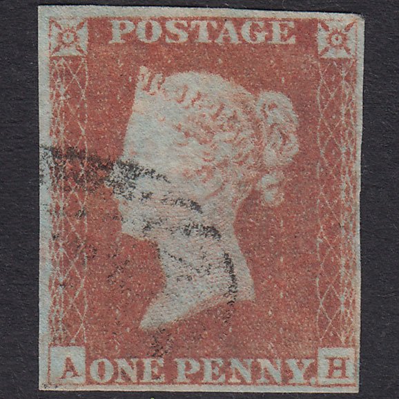 GB QV 1841 1d Plate 87 SG8-B1(1) AH FU Missing Imprimatur 4M Light Cancel