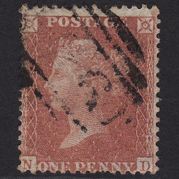GB QV 1856 1d Red-brown (Plate 32) SG29-C8(1) ND GU