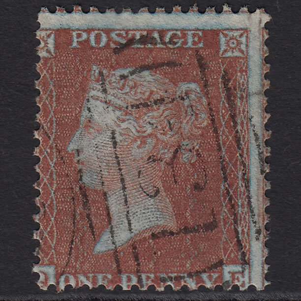 GB QV 1855 1d Red-brown (Plate 10) SGC6(1) QE FU Bristol 134 Framed Reverse