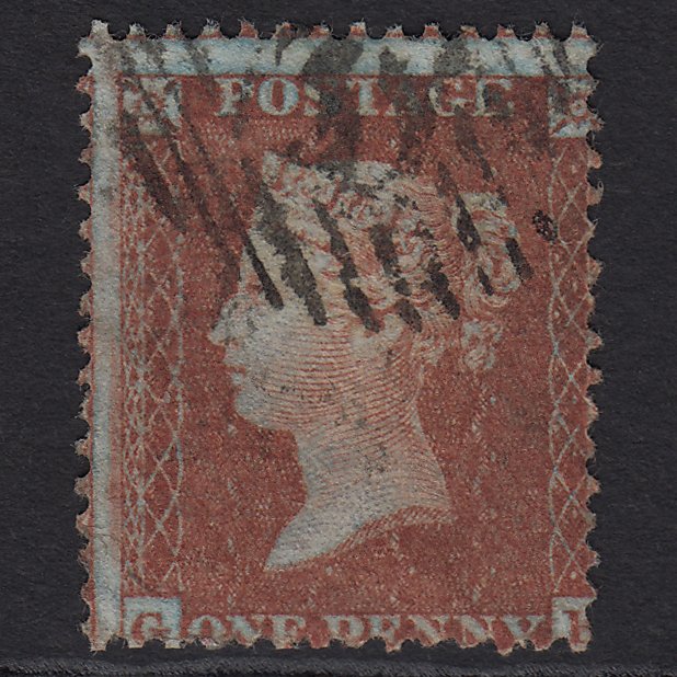 GB QV 1855 1d Red-brown (Plate 10) SG24-C3(1) GH FU London IS Cancel Misperf