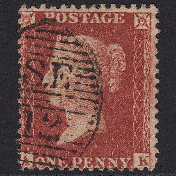 GB QV 1857 1d Rose-red SG40-C10(1) AK FU Miss Imprimatur London D&S SE12