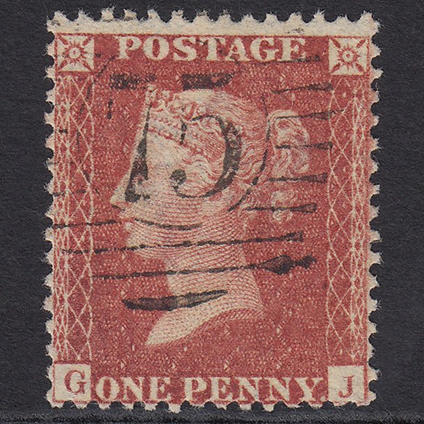 GB QV 1857 1d Rose-red (Plate 27) SG40-C10(1) GJ VFU London D&S 75
