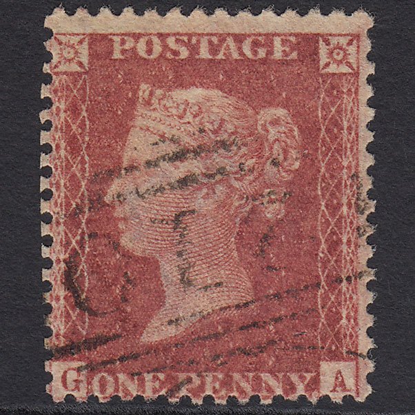 GB QV 1857 1d Rose-red (Plate 27) SG40-C10(1) GA FU Colchester 210