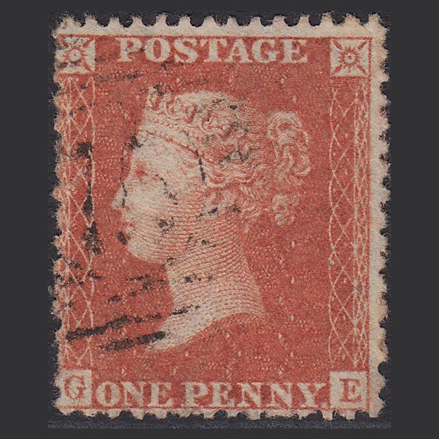 GB QV 1857 1d Orange-brown (Plate 40) SG33-C8(5) GE VFU Light Cancel