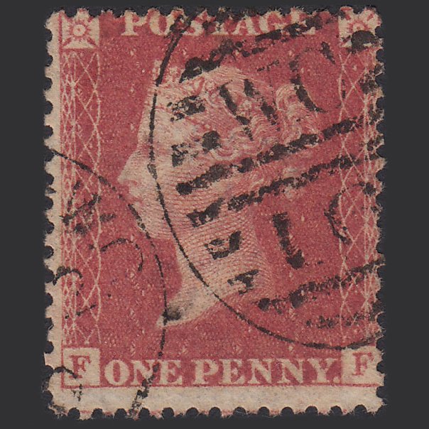 GB QV 1857 1d Rose-red (Plate 44) SG40-C10(1) FF GU London D&S WC16 Misperf