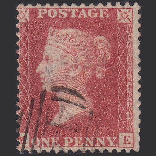 GB QV 1857 1d Rose-red (Plate 36) SG40-C10(1) ME FU Light Cancel