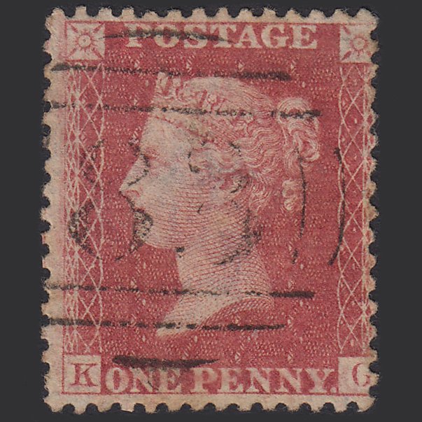 GB QV 1857 1d Rose-red (Plate 59) SG40-C10(1) KG GU Bishop's Stortford 83