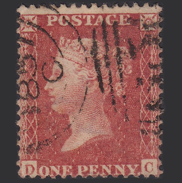 GB QV 1857 1d Rose-red (Plate 27) SG40-C10(1) DC FU