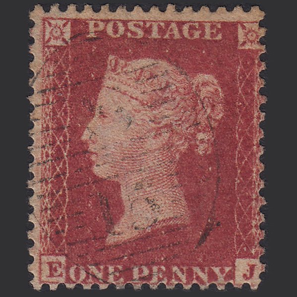 GB QV 1857 1d Rose-red (Plate 58) SG40-C10(1) EJ GU Light Cancel