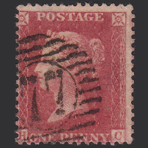 GB QV 1857 1d Rose-red (Plate 47) SG40-C10(1) HC FU London D&S 77