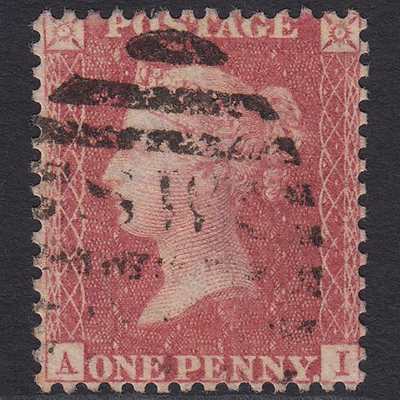 GB QV 1857 1d (Plate 52) SG40-C10(1) AI FU Missing Imprimatur London D&S Cancel