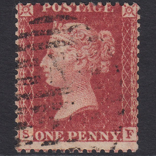 GB QV 1857 1d Rose-red (Plate 36) SG40-C10(1) SF GU London D&S Cancel