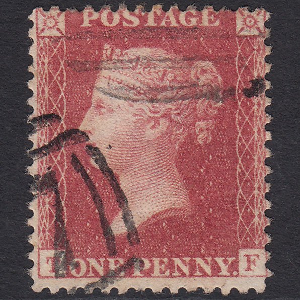 GB QV 1857 1d Rose-red (Plate 48) SG40-C10(1) TF FU Missing Imprimatur