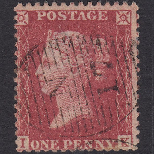 GB QV 1857 1d Rose-red (Plate 27) SG40-C10(1) IK GU London D&S N17 Misperf