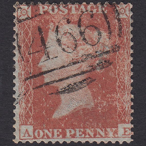 GB QV 1854 1d (Plate 180) SG17-C1(1) AE GU Miss Imprimatur Liverpool 466 Spoon