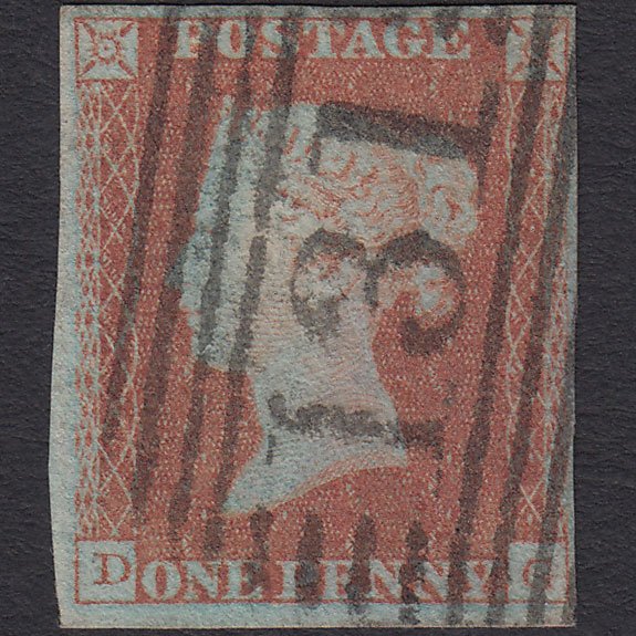 GB QV 1841 1d Red-brown (Plate 114) SG8-B1(1) DG FU Edinburgh 131