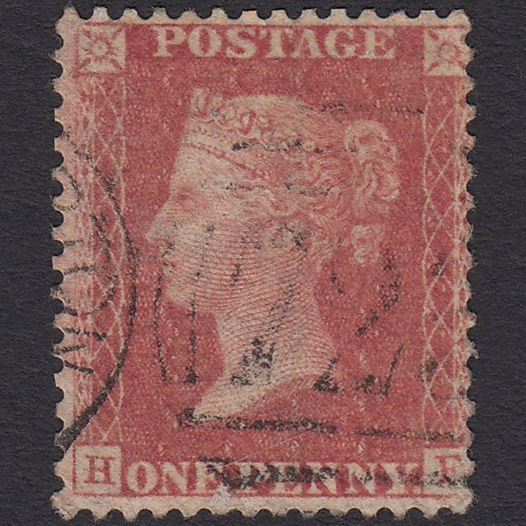GB QV 1857 1d Rose-red (Plate 59) SG40-C10(1) HF GU Southampton 723
