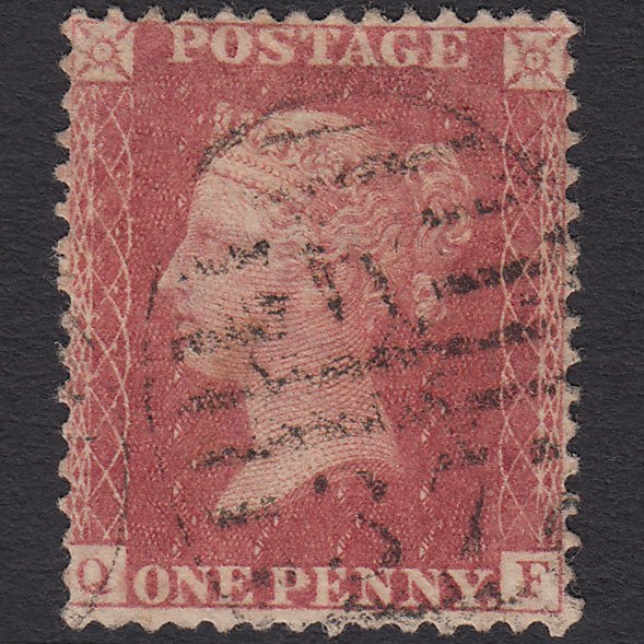 GB QV 1857 1d Rose-red (Plate 66) SG40-C10(1) QF FU London D&S W37