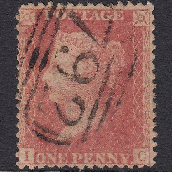 GB QV 1857 1d Pale Rose (Plate 59) SG39-C10(3) IC GU Larlingford 792
