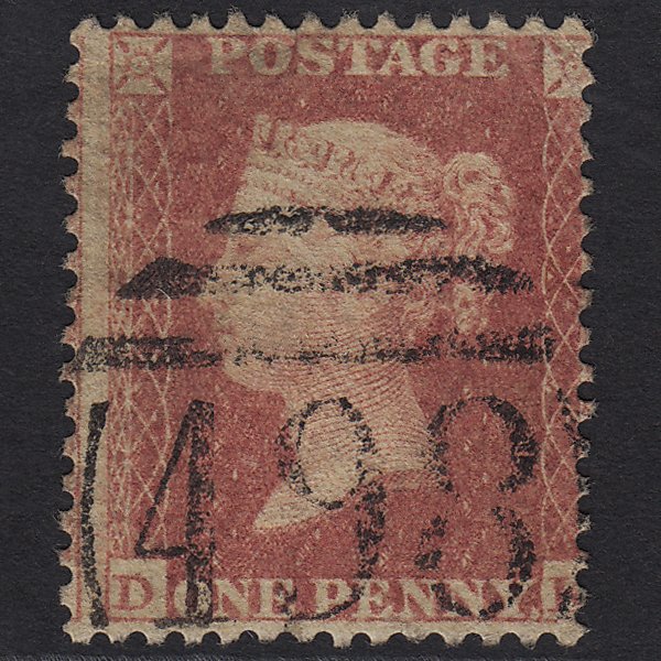 GB QV 1861 1d Rose-red Plate R15 C13(1) DK GU Manchester 498