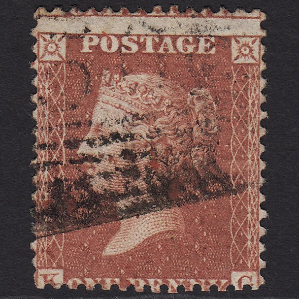 GB QV 1856 1d Red-brown (Plate 43) SG29-C8(1) KG GU Scotland Misperf