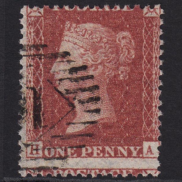 GB QV 1857 1d Rose-red (Plate 47) SG40-C10(1) SC FU London D&S WC8 Print Flaw