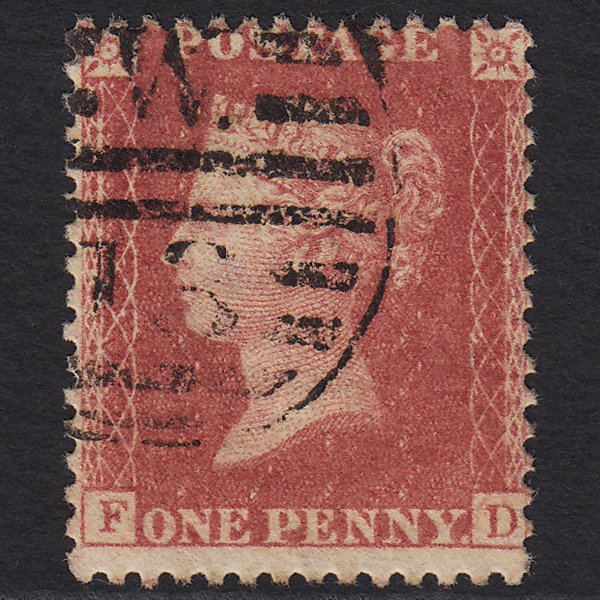 GB QV 1857 1d Rose-red (Plate 62) SG40-C10(1) FD FU London D&S W13