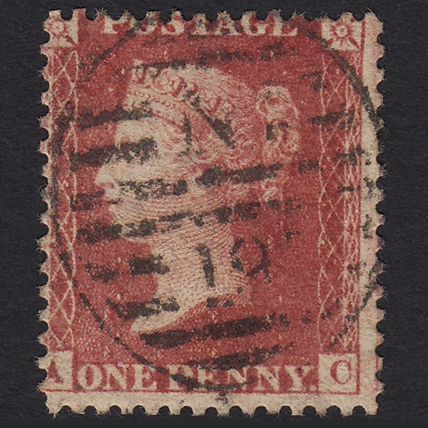 GB QV 1857 1d SG40-C10(1) AC GU Missing Imprimatur London D&S N19 Misperf