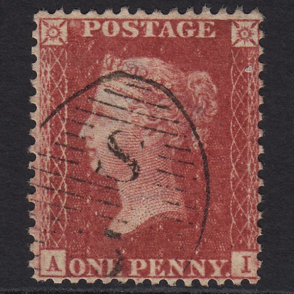 GB QV 1857 1d SG41-C10(4) AI FU Missing Imprimatur London D&S Cancel