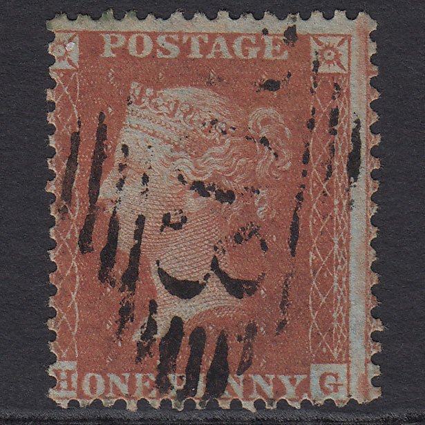 GB QV 1855 1d Red-brown (Plate 7) SG24-C3(1) HG FU Carrickmacross 103 Misperf
