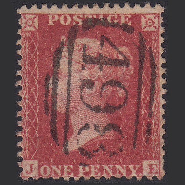 GB QV 1857 1d Rose-red (Plate 56) SG40-C10(1) JE GU Manchester 498