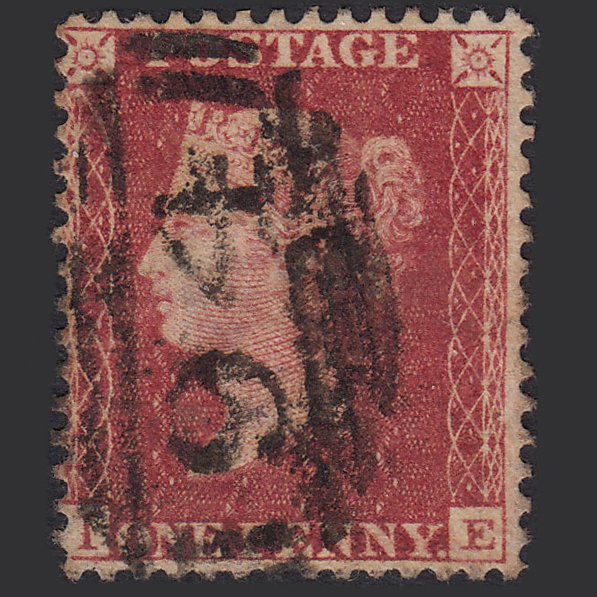 GB QV 1857 1d Rose-red (Plate 59) SG40-C10(1) IE FU Boston 94