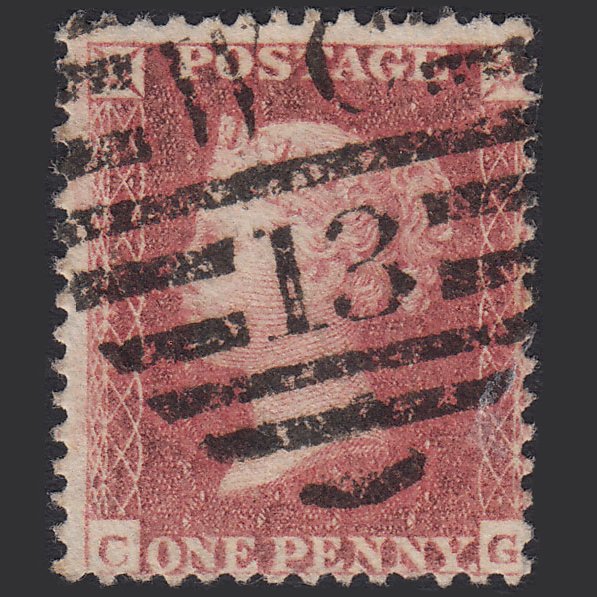 GB QV 1861 1d Rose-red Plate R15 SGC13(1) CG FU London D&S WC13