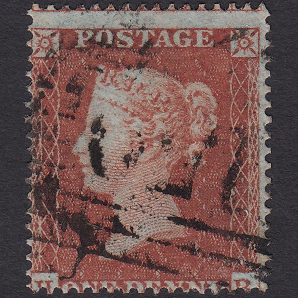 GB QV 1854 1d Red-brown (Plate 204) SG17-C1(1) HB FU Glasgow 159 Misperf
