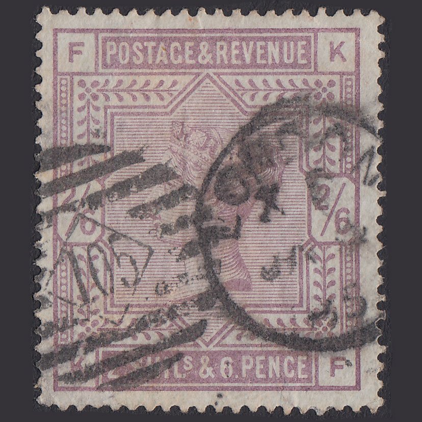 GB QV 1883 2/6 Lilac on Blued Paper SG175-K9 KF GU London IS 105