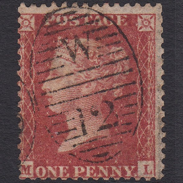 GB QV 1857 1d Rose-red (Plate 42) SG40-C10(1) ML GU W12