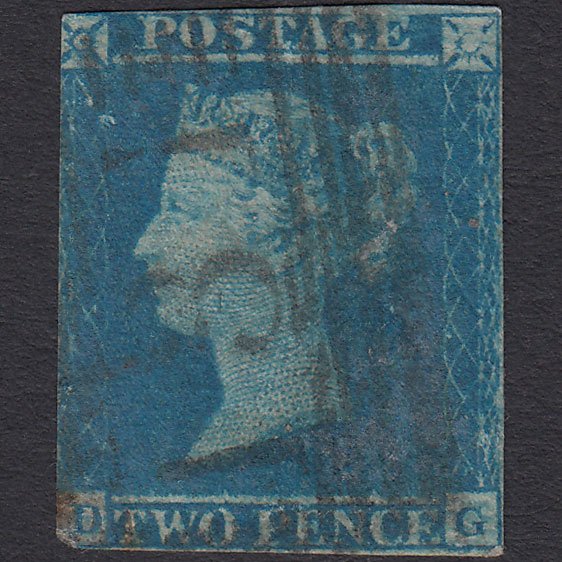 GB QV 1841 2d Blue (Plate 3) SG14-E1(2) DG GU Edinburgh 131