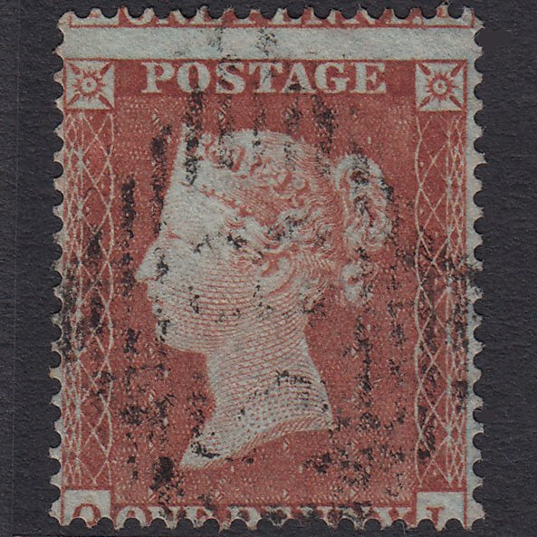 GB QV 1854 1d Red-brown (Plate 164) SG17-C1(1) QJ VFU Banbridge 58 Misperf