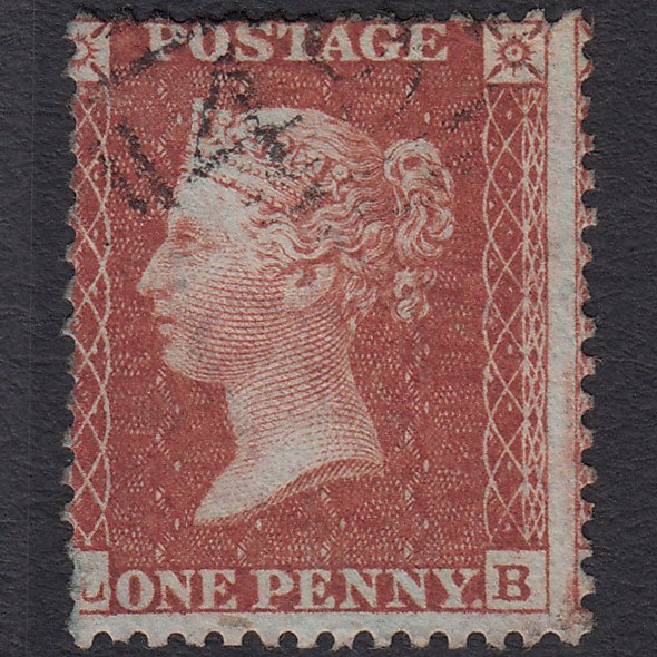 GB QV 1855 1d Red-brown (Plate 13) SGC6(1) LB GU Light Cancel
