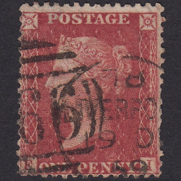 GB QV 1857 1d Deep Rose-red (Plate 36) SG41-C10(4) FI GU Liverpool CDS
