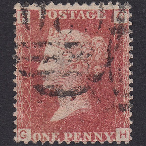 GB QV 1864 1d Rose-red (Plate 76) SG43-G1(1) GH FU Plymouth 620