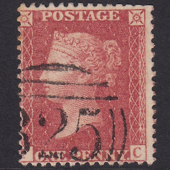 GB QV 1861 1d Rose-Red Plate 51 SG42-C12(3) FC GU