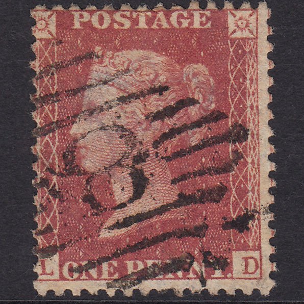 GB QV 1857 1d Rose-Red Plate 36 SG40-C10(1) LD GU Armagh 8