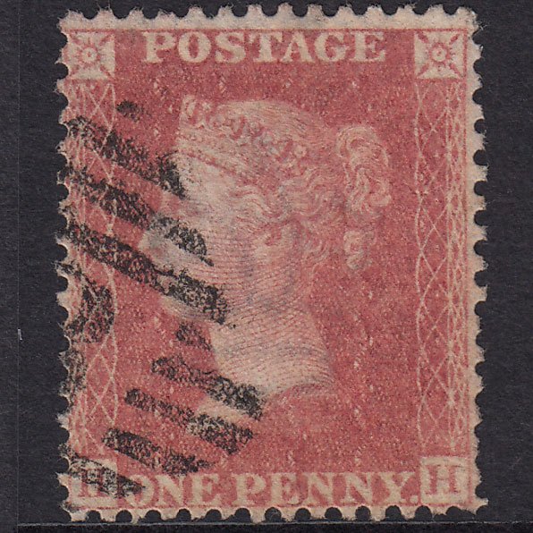 GB QV 1861 1d Pale Rose-Red Plate 50 SG42-C12(2) HH FU Armagh 8