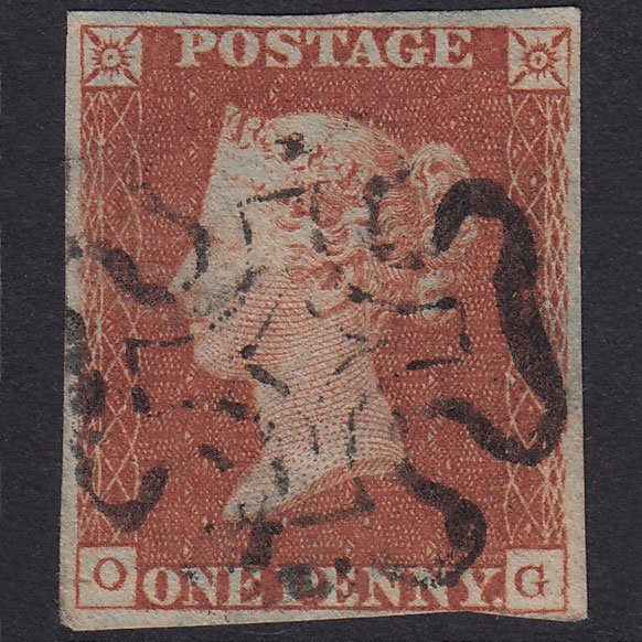GB QV 1841 1d Red-Brown Plate 22 SG8-B1(1) OG GU Nr 4 Margins MX