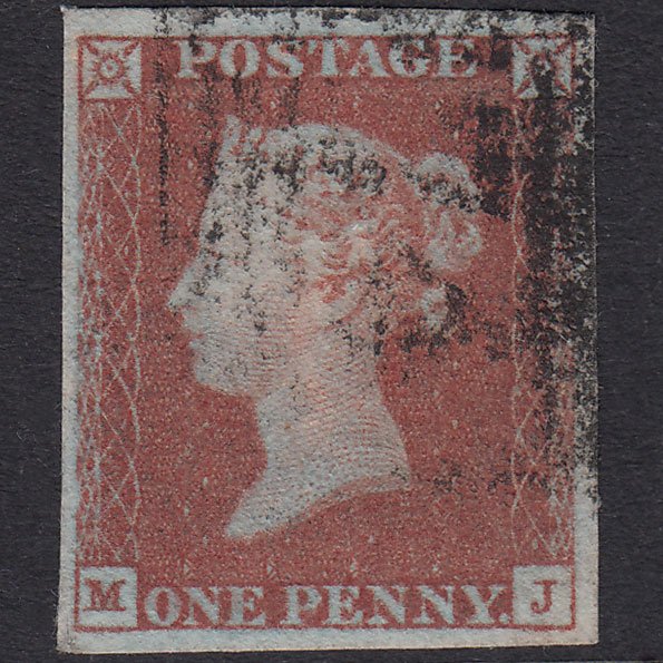 GB QV 1841 1d Red-Brown Plate 101 SG8-B1(1) MJ VFU 4 Good Margins